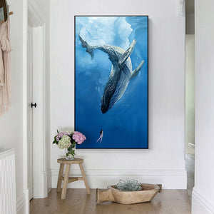 Whale and Sea Art Print