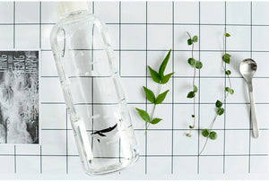 Whale Glass Water Bottle (1000ml)