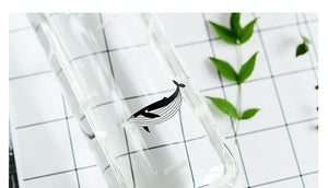 Whale Glass Water Bottle (1000ml)