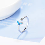 Silver Baby Whale Tail Ring