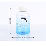 Whale Glass Water Bottle (600ml)