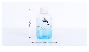 Whale Glass Water Bottle (600ml)