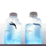 Whale Glass Water Bottle (600ml)