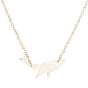 Geometric Whale Necklace