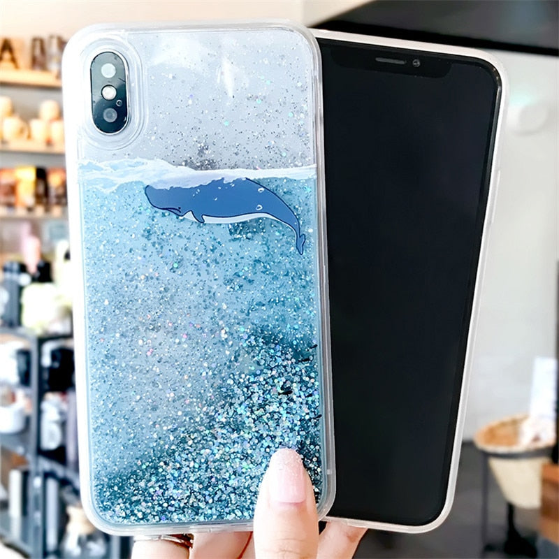 The Swimming Whale Phone Case