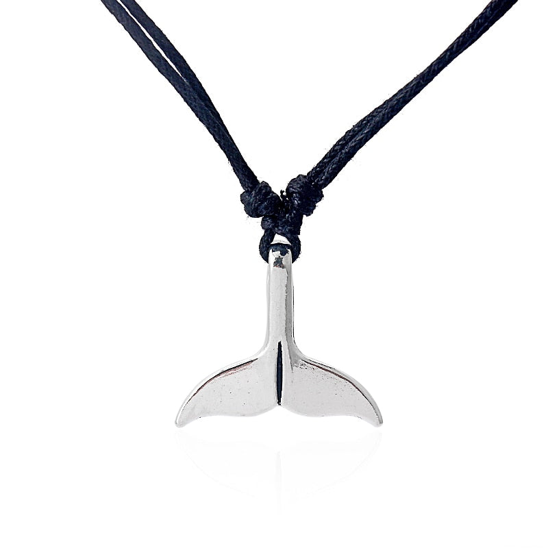 Handmade Silver Whale Tail Necklace