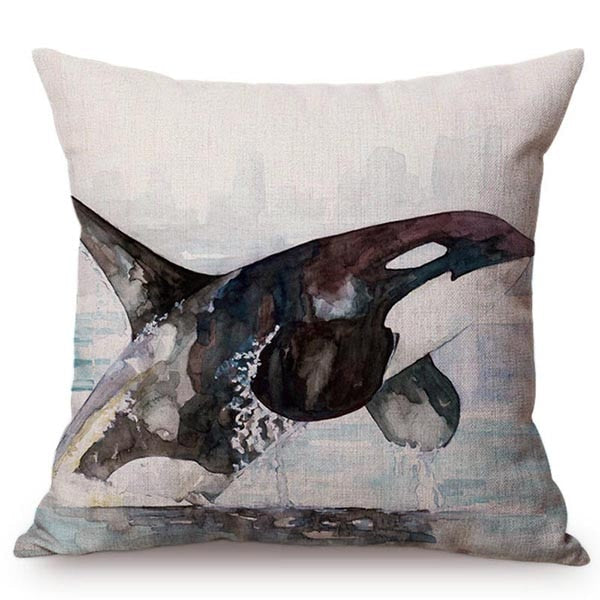 Blue Whale Cushion Cover