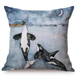 Blue Whale Cushion Cover